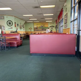 a view of the dining area