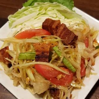 Papaya Salad with Crispy Pork