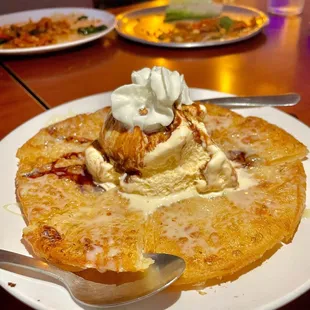 Roti with Ice Cream