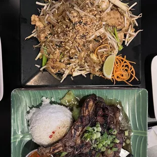 Pad Kee Mau Noodles and crying tiger