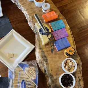 Chocolate and cheese board