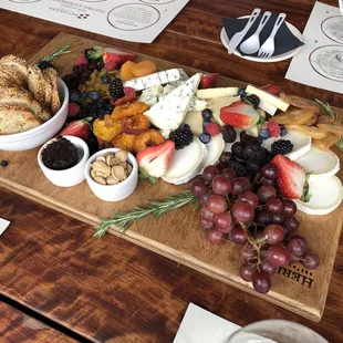 Cheese and fruit tray