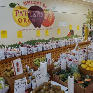 a variety of fruits and vegetables on display
