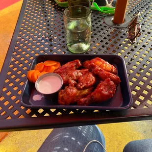 Duck fat wings - honey rye bbq