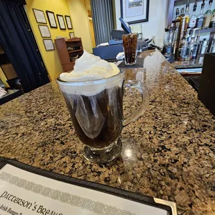 Irish coffee. Good way to start my meal