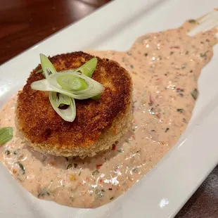 Crab cake.