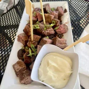 Sirloin Steak Bites - not seasoned at all.