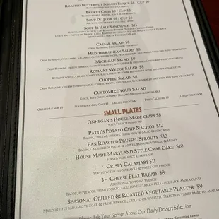 Menu.