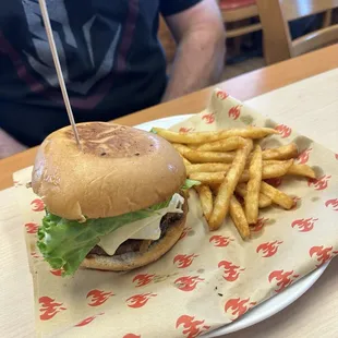 Mushroom Swiss burger