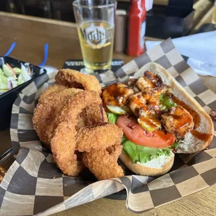 Blackened shrimp PoBoy