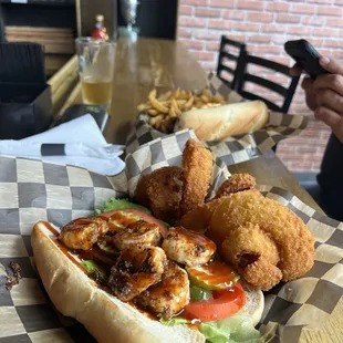 Kingfish PoBoy and Irishman PoBoy