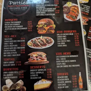 New menu