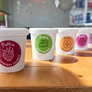 We sell pints! Grab a pint  of Patti&apos;s Ice Cream to go, available in our cooler.