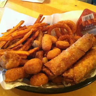 a plate of fried food