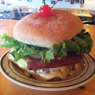 June Burger if the month, Hawaiian Burger!