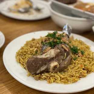 a plate of food on a table