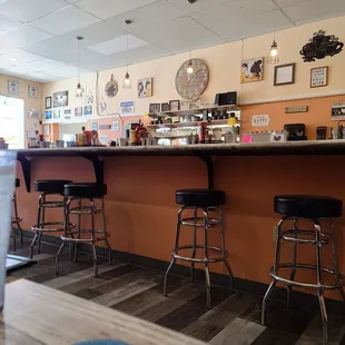 Inside the restaurant