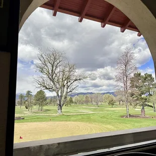 View from inside the restaurant