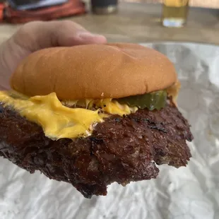 Single patty burger
