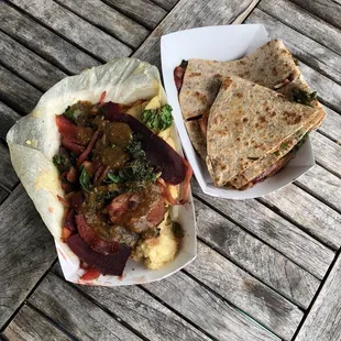 Ck tamale + veg Veggie quesadilla