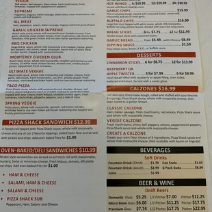 Menu as of 8/13/2024