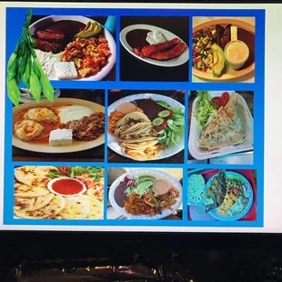 a variety of food items