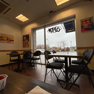 a view of the inside of a restaurant