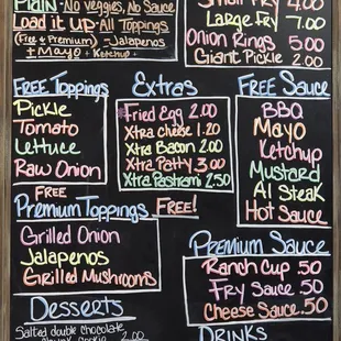 Menu as of 11/19/2024