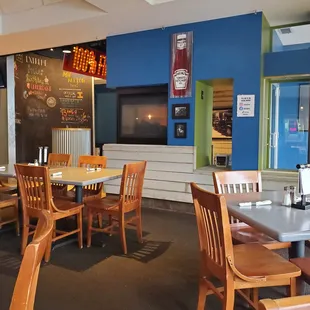 Inside the restaurant.