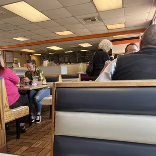 Plain old-school interior.