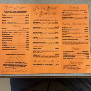Menu as of 12-7-24