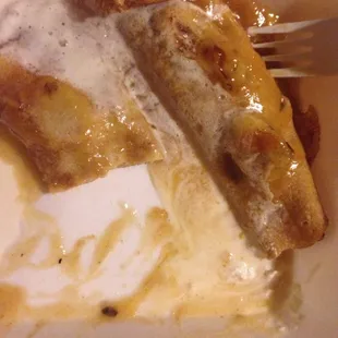Yum yum yum!! Banana Crepes with orange marmalade sauce!!