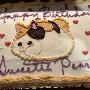 Birthday cake, buttercream frosting
