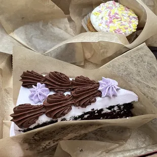 Chocolate lavender cake