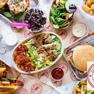 salads, food