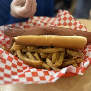 Ginormous hot dog (this is the &quot;regular sized&quot;)