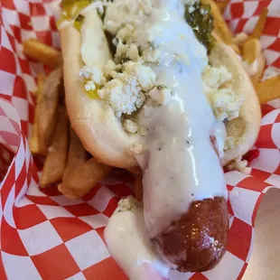 Foot long Blue Cheese Dog