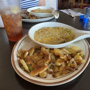 Veggie frittata and country potatoes