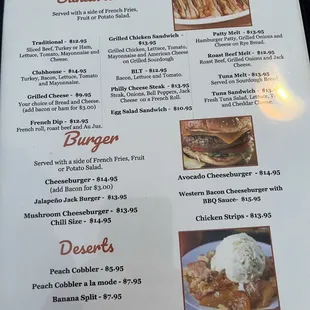 Updated menu