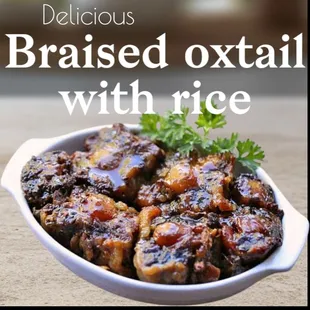 Braised oxtail dish