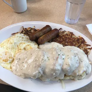 Yummy biscuits and gravy, had to take some home