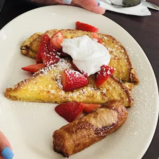 Kids Strawberry French Toast with sausage link