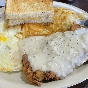 8 oz. Chicken Fried Steak and Eggs