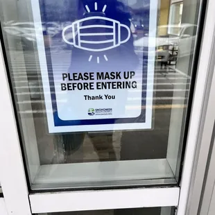 Mask up before entering