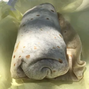 Chicken burrito.  Freshly made tortilla.