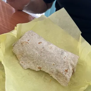 Bean and cheese burrito