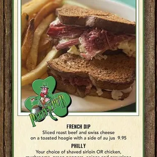 Menu: Hot Sandwiches