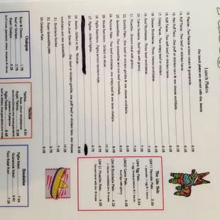 Menu side 2