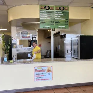 a man behind the counter