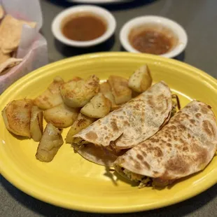 Breakfast tacos with home potatoes